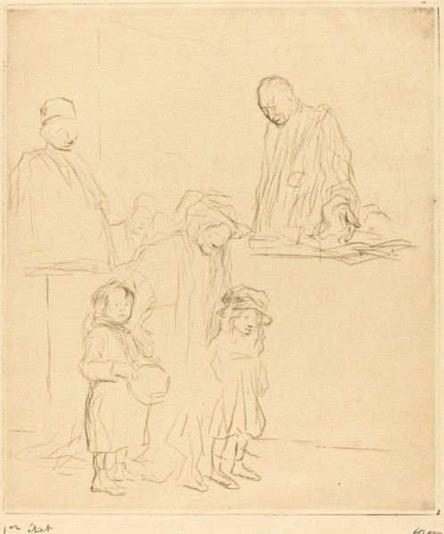 Coming Out of the Hearing (first plate), 1909.