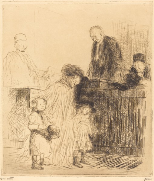 Coming Out of the Hearing (first plate), 1909.