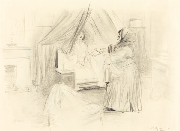 Breakfast (horizontal plate), 1895.