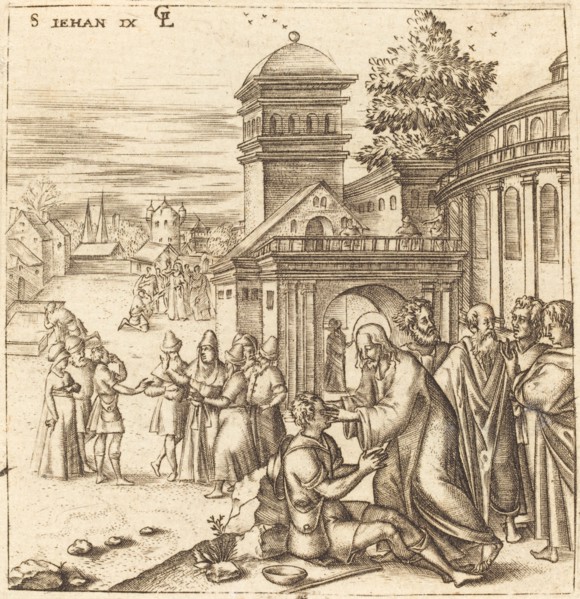 A Man Born Blind Receives Sight, probably c. 1576/1580.