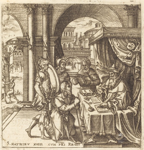 The Servant Begging for Mercy from His King, probably c. 1576/1580.
