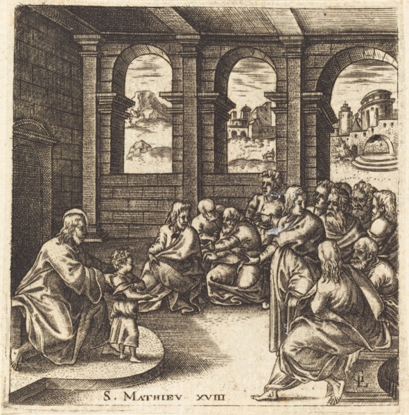 The Greatest in the Kingdom of Heaven will be Humble like a Child, probably c. 1576/1580.