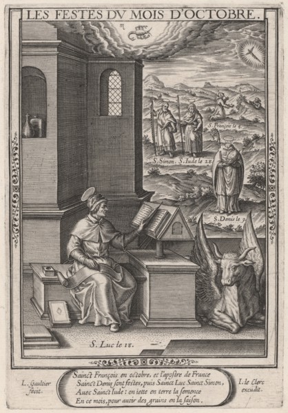 Les Festes du mois de Octobre (October: Saint Luke), 1603.