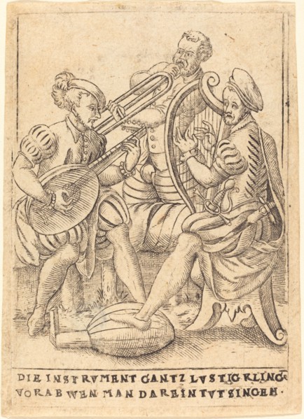 Die Instrvment gantz lvstig Kling vorab wen man darein tvt singen, c. 1580.