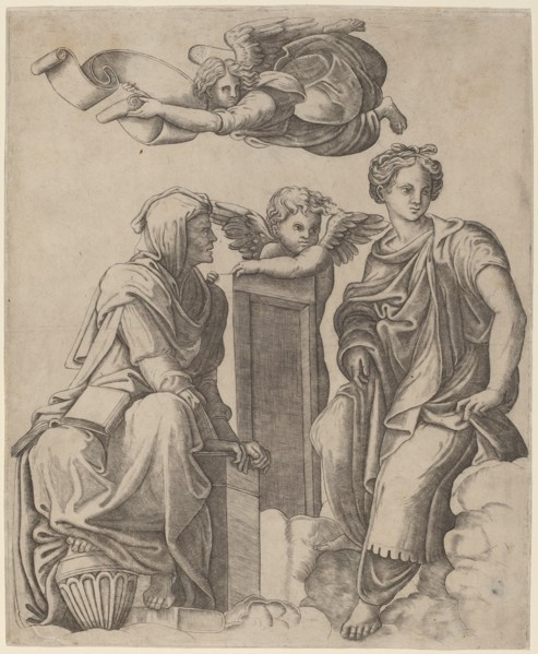 Two Sibyls and an Angel, c. 1520/1525.