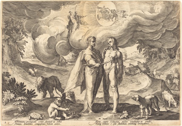 Prometheus Making Man and Animating Him with Fire from Heaven.