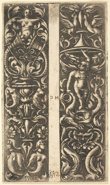 Ornament with Sirens and Ornament with Genius.