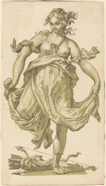 Dancing Nymph with Bow and Arrows, 1752-1754.