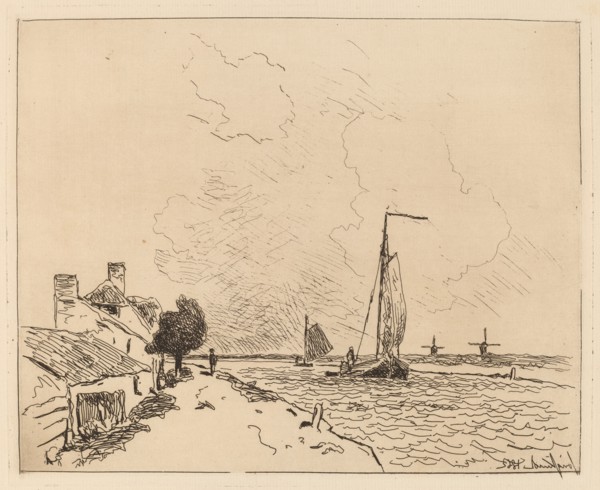 Two Boats at Sail (Les deux Barques a voile), 1862.