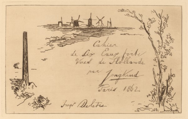 Title Page (Titre du cahier de six eaux-fortes), 1862.