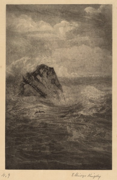 A Rock in the Sea, c. 1890.