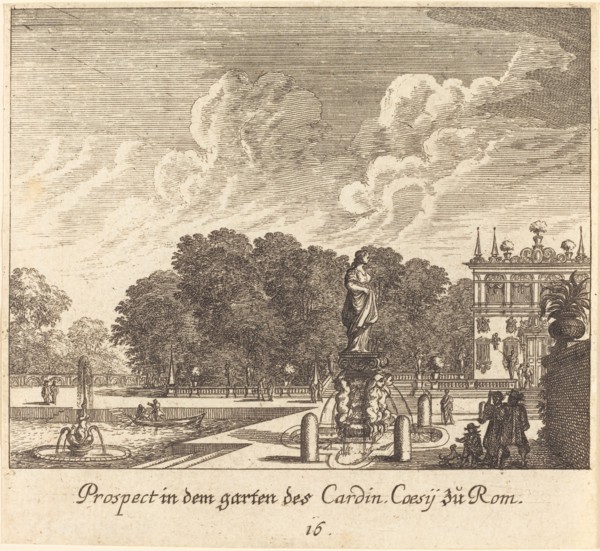 Gardens of Cardinal Coessi, Rome, 1681.