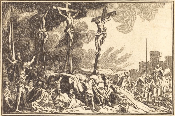 Christ on the Cross between the Two Thieves. Creator: Unknown.