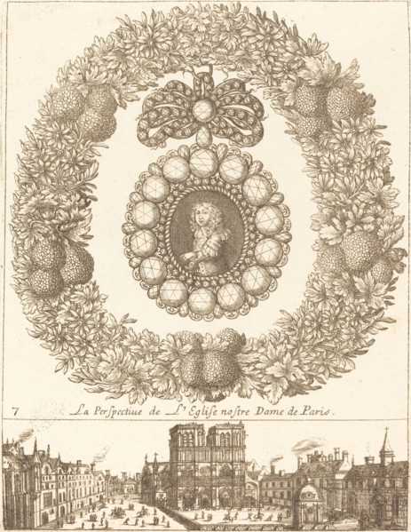 La perspective de l'englise Nostre Dame de Paris, probably 1665.
