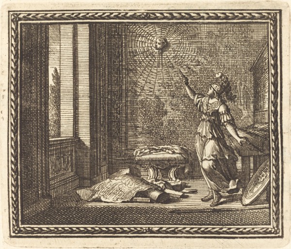 Minerva Changing Arachne into a Spider, published 1676.