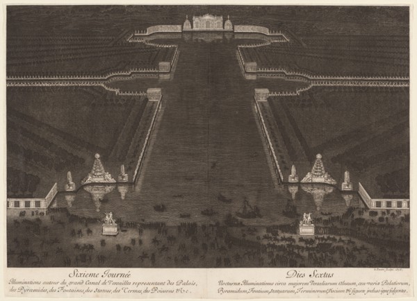 Illuminations autour du grand Canal de Versailles, 1676.