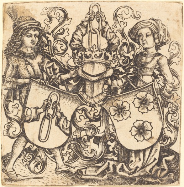 Arms of Rohrbach and Holzhausen, c. 1480/1490.