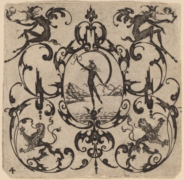 Ornament with Grotesque, 1616.