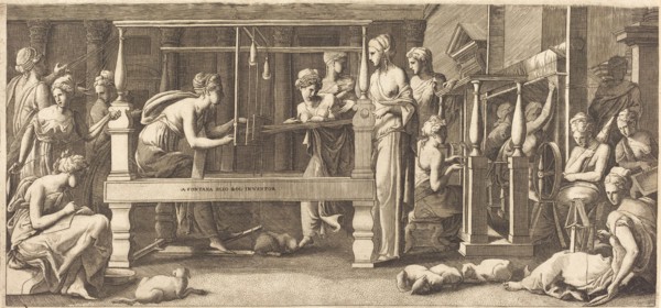 Penelope and Her Maids Weaving, c. 1545.