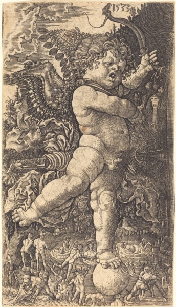 Cupid Balancing on a Globe, 1533.