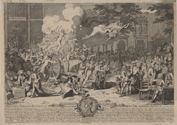 A monument dedicated to posterity in commemoration of ye incredible folly transacted in the year 1720, 1720.