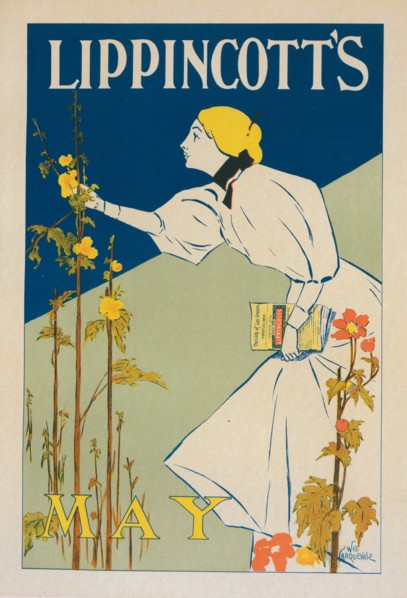 Affiche américaine pour la revue "Lippincott's Magazine", publiée à Philadelphie (Mai 1895), c1896. Creator: William Carqueville.