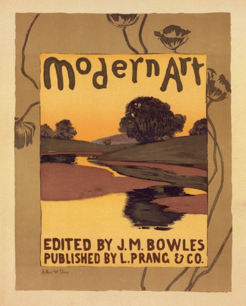 Affiche pour la revue "Modern Art", publiée à Boston., c1896. [Publisher: Imprimerie Chaix; Place: Paris]