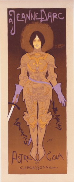 Affiche pour le Magasin de Nouveautés "A Jeanne d'Arc", à Carcassonne., c1898. Creator: Georges de Feure.