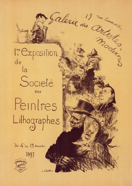 Affiche pour la "Galerie des Artistes modernes"., c1900. [Publisher: Imprimerie Chaix; Place: Paris]