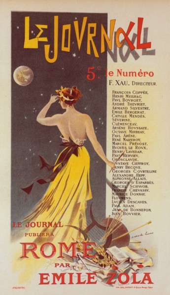 Affiche pour annoncer la publication de "Rome" dans Le Journal., c1899. [Publisher: Imprimerie Chaix; Place: Paris]