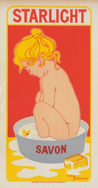 Affiche belge pour le "Savon Starlight"., c1900. [Publisher: Imprimerie Chaix; Place: Paris]
