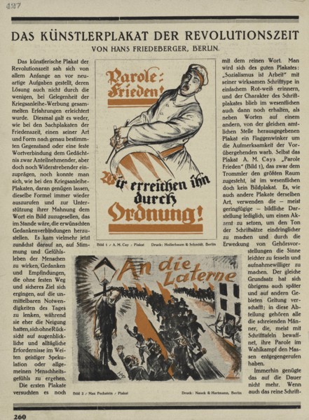 Das Künstlerplakat der Revolutionszeit, c1919. [Publisher: M. Schildberger [etc.]; Place: Berlin]