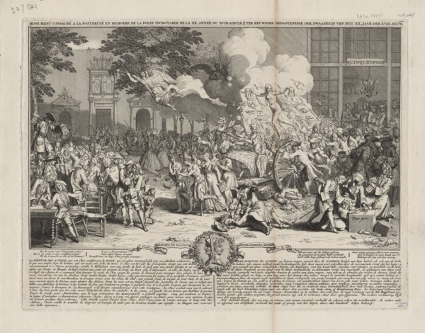 Monument consacré a la posterite en memoire de la folie incroyable de la XX. annee du XVIII..., 1720 Creator: Bernard Picart.