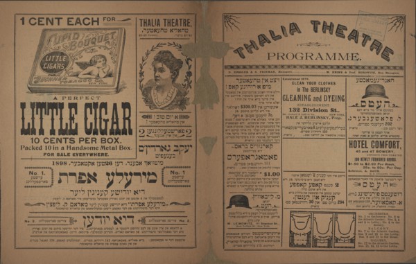 Thalia Theatre programme, c1898. Creator: Thalia Theatre.