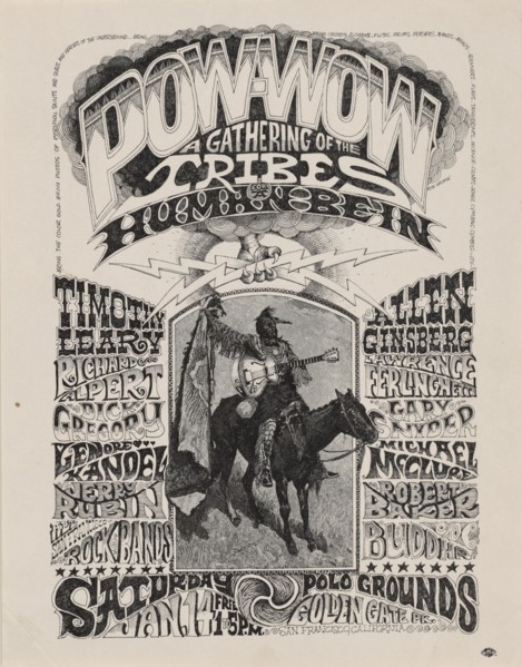 Pow wow: a gathering of the tribes for a human be-in, c1967. Creator: Unknown.