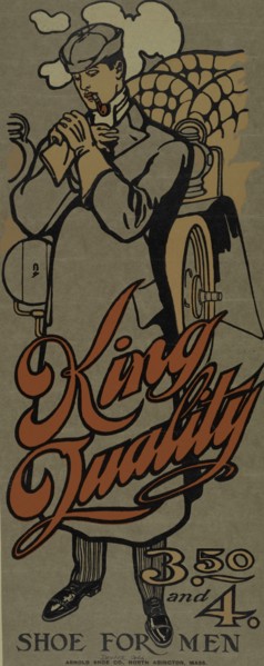 King quality shoe for men, c1895 - 1917.