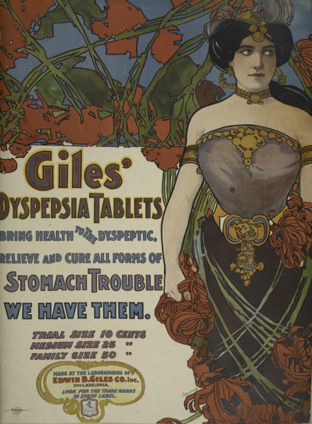 Giles' dyspepsia tablets, c1895 - 1917.