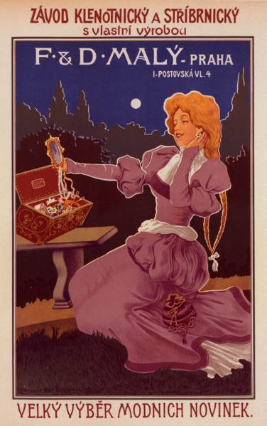 Affiche tchèque pour une "Maison de Bijouterie", c1900. Creator: Unknown.