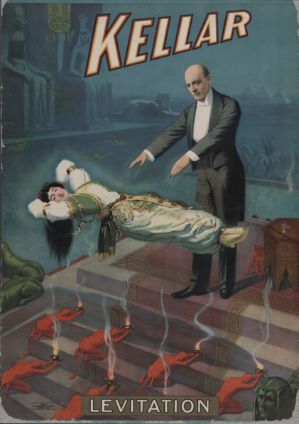 Kellar: Levitation, c1900. [Publisher: Strobridge Litho Co.]