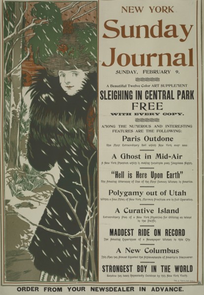 New York Sunday journal. Sunday, February 9. 1896, c1893 - 1897.