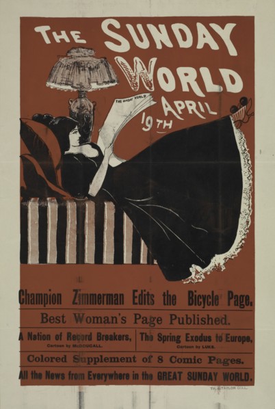 The Sunday world. April 9th. 1896, c1893 - 1897.