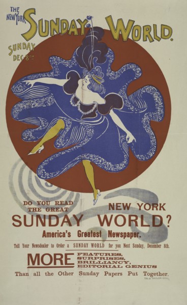The New York Sunday world. Sunday Dec 8th. 1895, c1893 - 1897.