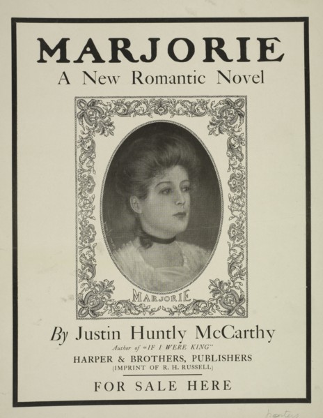 Marjorie a new romantic novel, c1895 - 1911. Published: 1903
