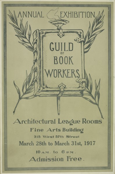 Annual exhibition. Guild of book workers, c1917.