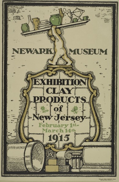 Newark museum. Exhibition of clay products, c1915.