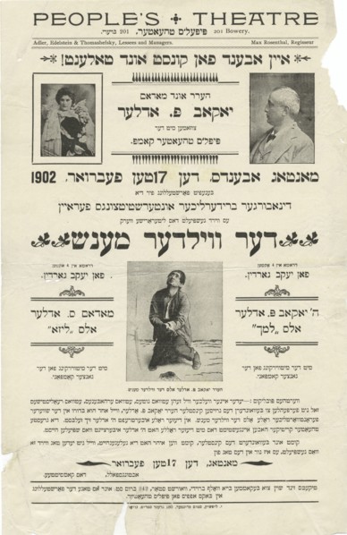 Der vilder mensh, c1902-02-17. [Publisher: Thalia Theatre; Place: New York]  Additional Title(s): The wild man