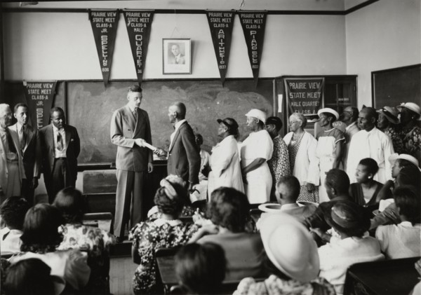 Carl W. Huser, State Director of WPA education program, presenting awards, 1935 - 1943.