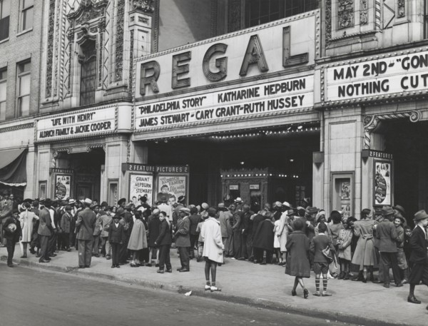 The movies are popular in the Negro section of Chicago, Illinois, April 1941.