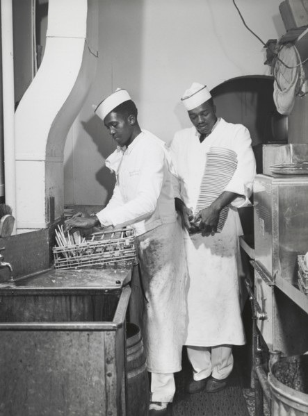 African American restaurant workers, Investment Pharmacy, Washington, D.C., July 1941.