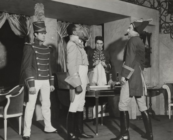 Louis Shaye and three men, 1938.